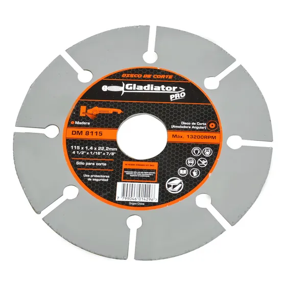 Disco Corte Madera 4 1/2'; Dm 8115 (1 Unidad)// Cyj Color Gris