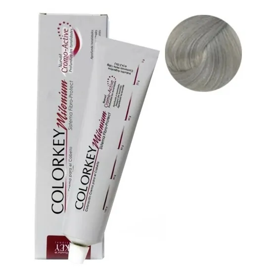 Tinta Silkey Colorkey Milenium Tono 1001 Platino Extra Aclarante para Cabello 120gr