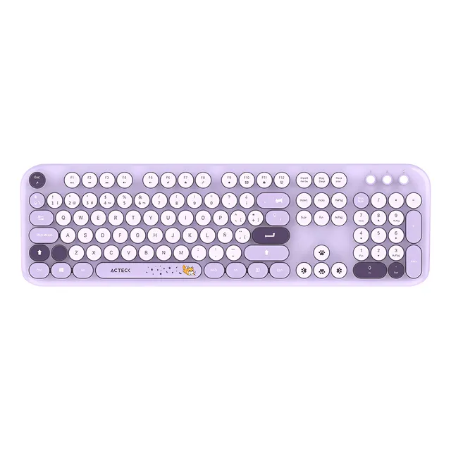 Kit Teclado y Mouse Acteck Creator Chic K-Colors MK485 Inalámbrico USB 2.4 MHz Violeta