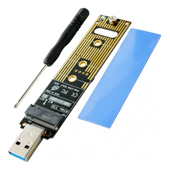 Adaptador M.2 Usb 3.1 Nvme M-key Tamaño 2230 / 42 / 60/ 80