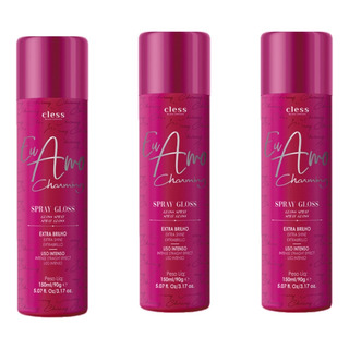 Kit 03un Hair Spray Gloss Extra Brilho Eu Amo Charming Cless Kit 03un Hair Spray Gloss Extra Brilho Eu Amo Charming Cless