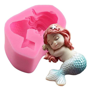 Molde De Silicon Sirena Dormida 3d Sirenita Molde De Silicon Sirena Dormida 3d Sirenita
