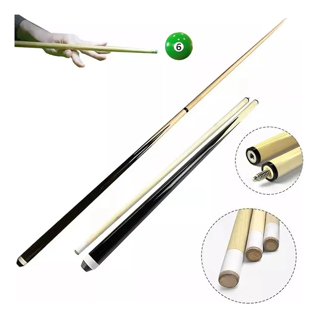 2 Tacos Billar De Maple Palos Snooker Desarmable Profesional