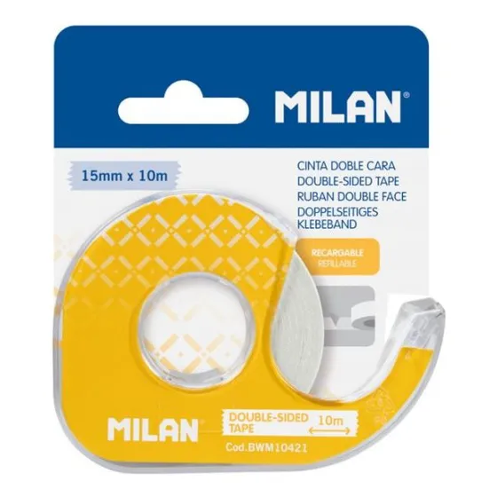Cinta Adhesiva 15mmx10mt Doble Cara C/dispensador Bwm10421
