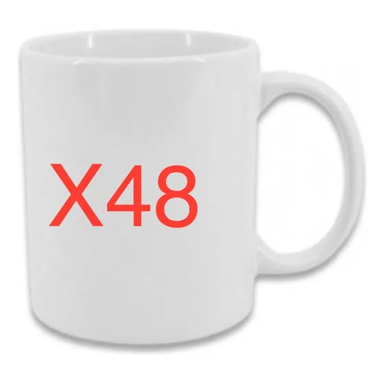 Caja 48 Taza Blanca De Ceramica 11 Oz (no Son Para Sublimar)