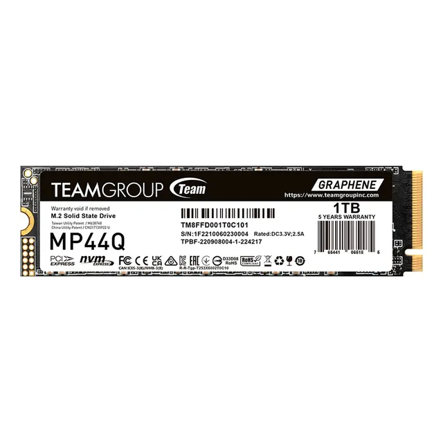 Estado Solido Teamgroup Mp44q M.2 1tb Tm8ffd001t0c101 Color Negro
