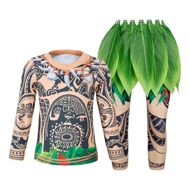 Maui Moana Disfraz Pijama Niño Ropa Larga Navidad Cosplay