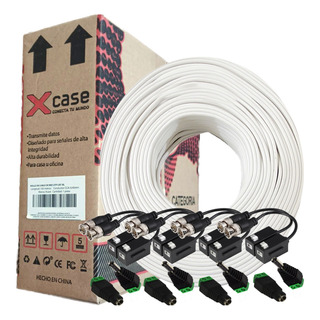 Cable Utp Cat 5e Blanco 100m+4 Par Balun+4 Par Voltaje Myh Cable Utp Cat 5e Blanco 100m+4 Par Balun+4 Par Voltaje Myh