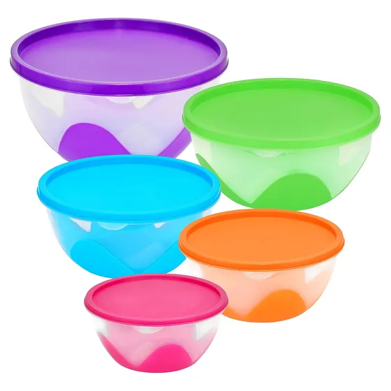 Recipientes De Plastico Y Silicona Con Tapa Apilables Pac...