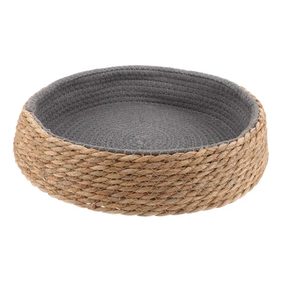 Cesta De Mimbre Natural Para Gatos Con Cojín Suave
