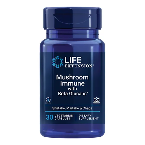 Complementa Life Extension Mushroom Immune Con Beta Glucanos