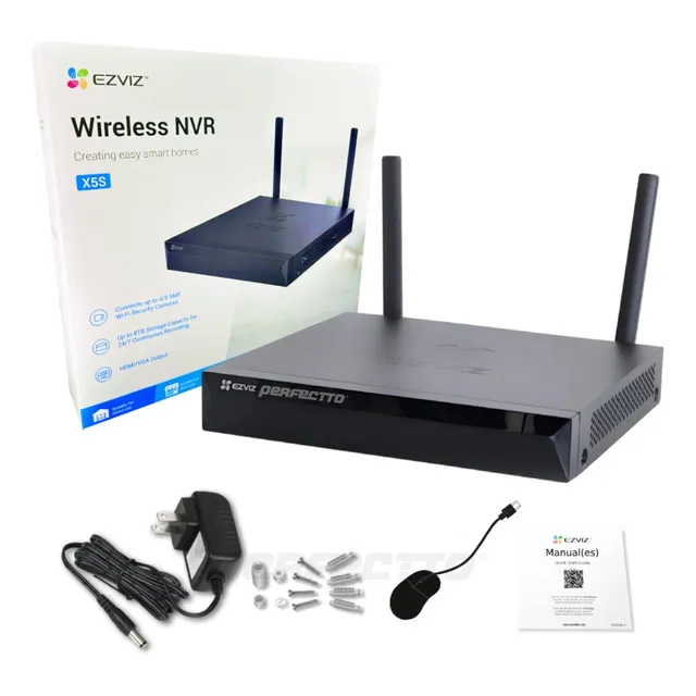 Nvr Wifi 8 Ch Almacenamiento Para Camara Seguridad Ezviz X5s