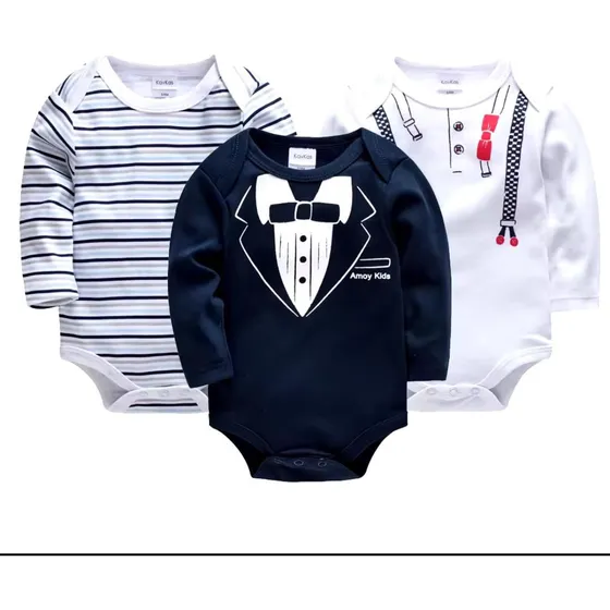 Ropa De Bebe Sets De 3 Bodys (varón)