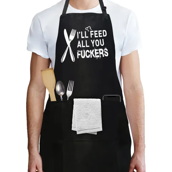 Ibccly Delantal Parrilla Para Hombr Cocina I'll Feed Papa