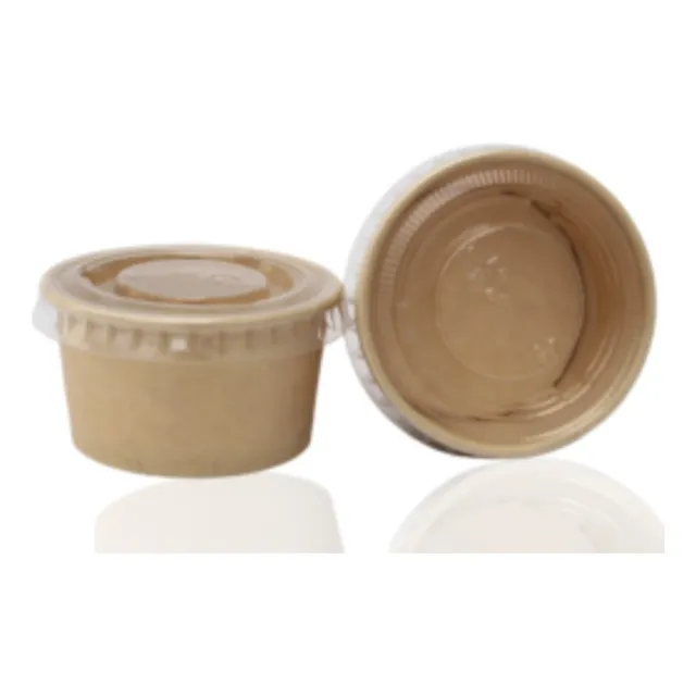 Copas Soufflé Ecológica 1.5 Onz En Bambú X 100 Uni Con Tapa.