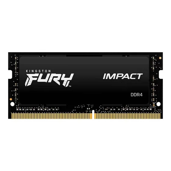 Memória RAM Para Notebook DDR4 32gb 3200Mhz CL20 (1x32gb) Kingston Fury Impact KF432S20IB/32 Gamer Sodimm Preto