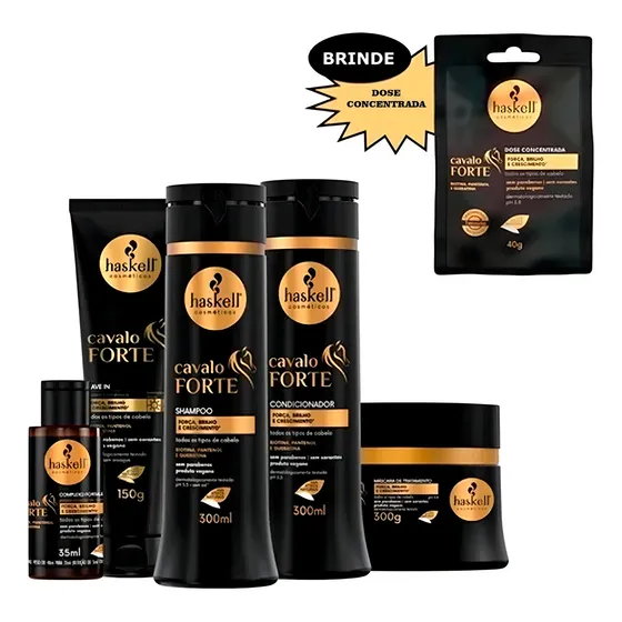 Kit Haskell Cavalo Forte 300ml + Brinde