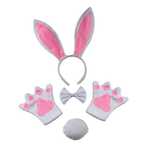 Conjunto de diadema con orejas de conejo de Pascua Brillar Diadema con orejas de conejo de felpa | en línea