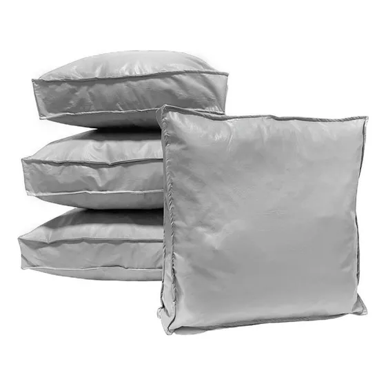 Pack X4 Almohadones Sillon Algarrobo Fuelle Ecocuero 50x50 Color 2- Gris