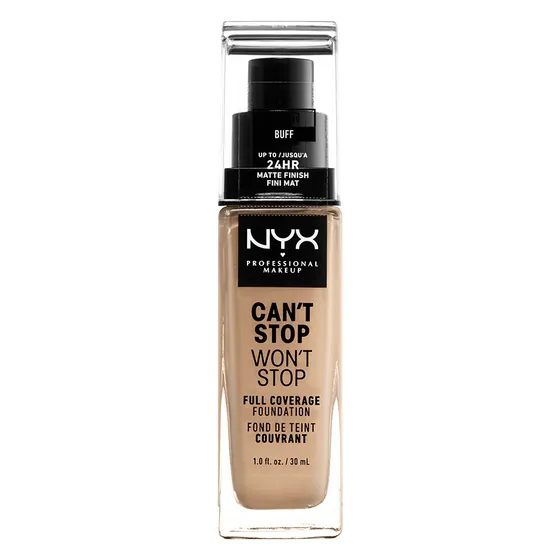 Base Can't Stop Won't Stop Nyx 24 Horas Tono Buff 30ml