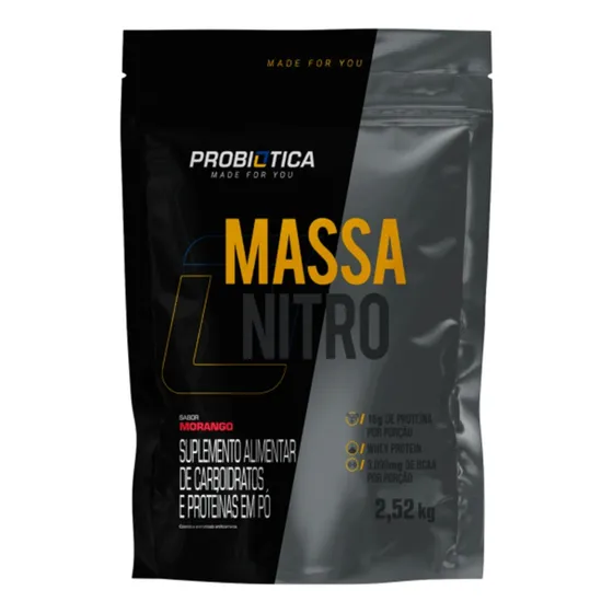 Massa Hipercalórica Zero Glúten Refil De 2,5 Kg / Probiotica