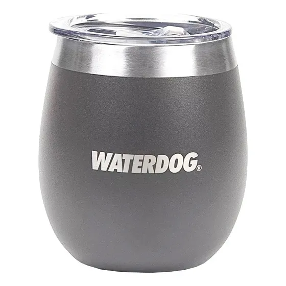 Mate Waterdog Vaso Térmico Copón 240cc Acero Inox Con Tapa Color Gris Copon 240