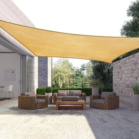Malla Sombra 4x3m Raschel Reforzada Exteriores 95% Uv Hdpe