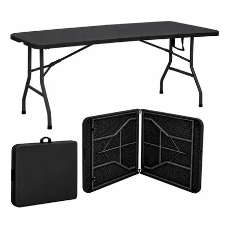 Mesa Dobrável 1,80m X 74cm Vira Maleta Com Alça Portátil