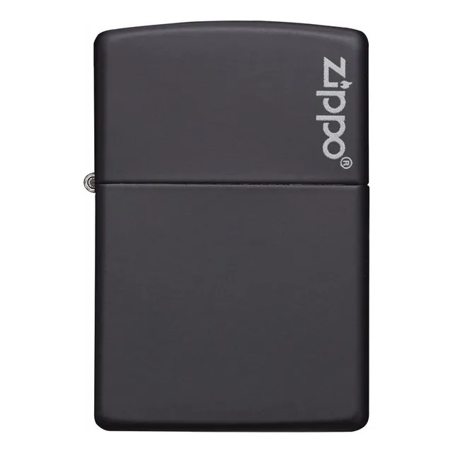 Encendedor Zippo Negro Mate Logo Zippo