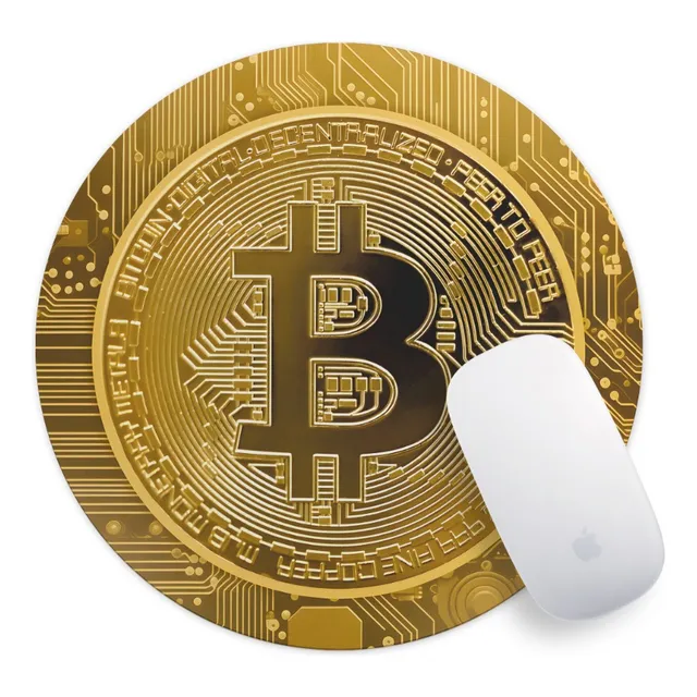 Mouse Pad Redondo Bitcoin Criptomoneda