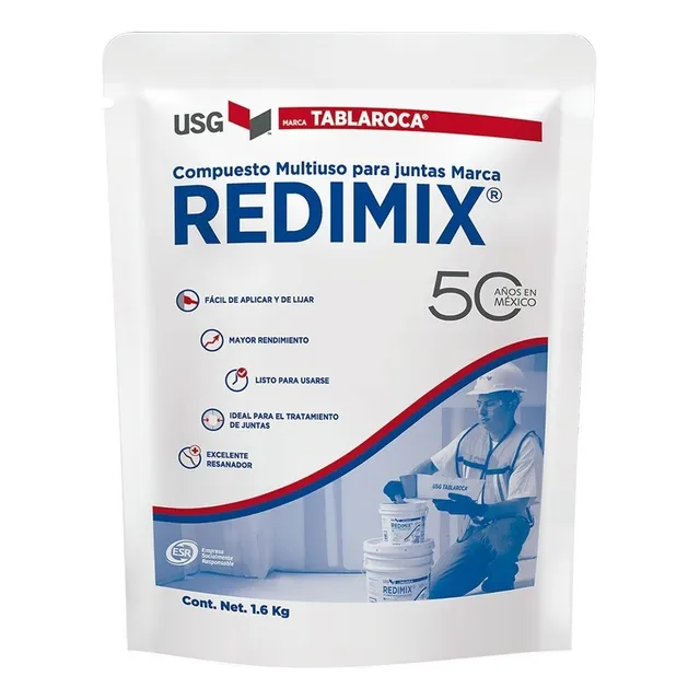 Usg Redimix Compuesto Multiuso Para Juntas Blanco 1.6 Kg