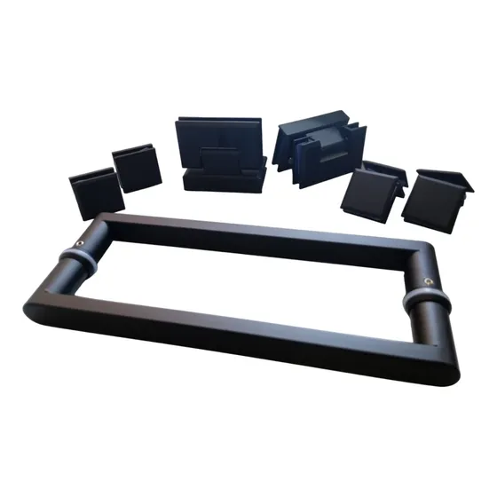 Bisagras Kit De Pta Batiente De Baño 90° Acero Inoxi Negro 