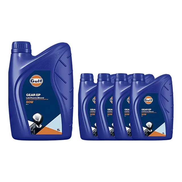 Kit 5 Óleo Cambio Transmissão Manual 80w Gl4 Gulf Mineral
