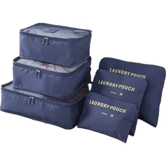 Set 6 Piezas Bolsos Organizador De Maleta Equipaje Viaje 