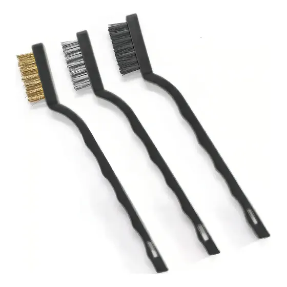 Cepillo de Alambre Toro Negro Acero Nylon Latón 7 Pulgadas Set 3 Unidades