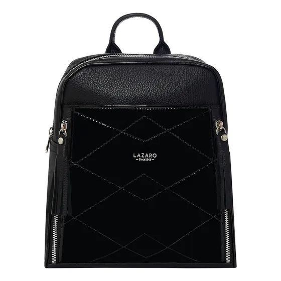 Mochila Lazaro Puebla Con Charol Cuero Vacuno Premium