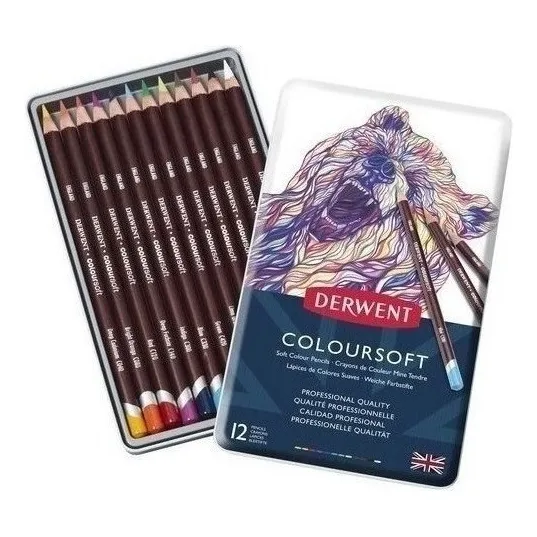 Lapices Coloursoft Derwent Profesionales Suaves X 12 Lata
