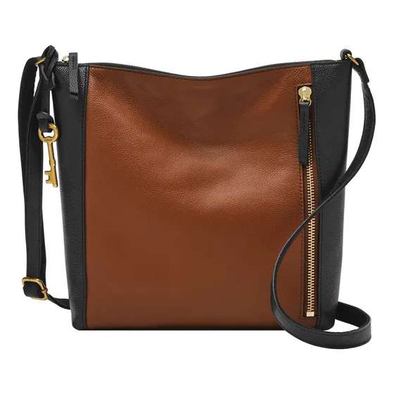 Fossil Bolso Bandolera De Piel Tara Para Mujer, Color Block 