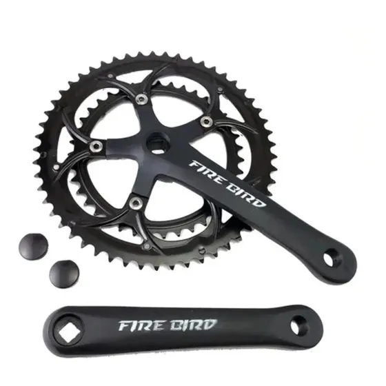 Plato Y Palanca Ruta Doble Firebird 53-39 Aluminio Bicicleta