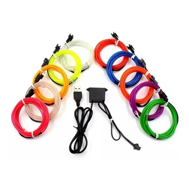 Luz Led Neon Usb Auto Moto Tuning 2m Cable Flexible Clicshop