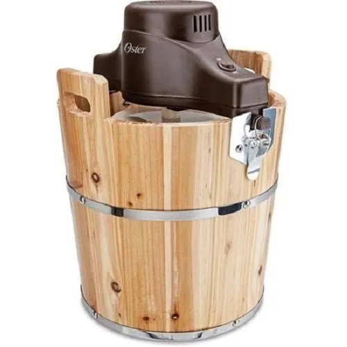 Máquina Para Hacer Helados Oster Cubeta De Madera 4 Cuartos
