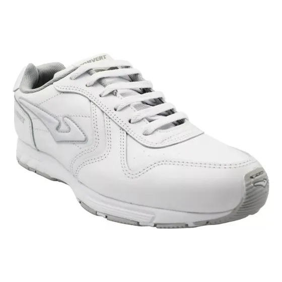 Zapatilla Convert Escolar 100% Cuero Genuino - Blanco Puro