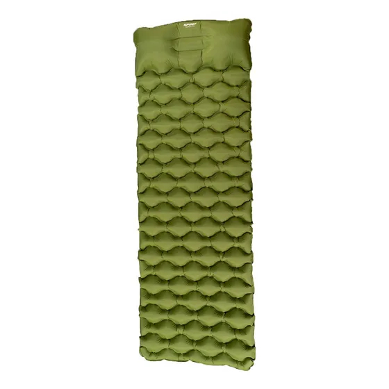Colchoneta Inflable Aislante Spinit Aerolite Almohada 570grs Color Verde