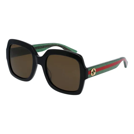 Gafas De Sol Gucci Gg0036sn 002 Negro/verde/rojo Para Mujer