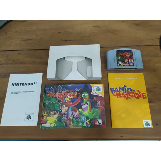 Banjo Kazooie N64 Nintendo 64 C/ Caixa E Manual Gradiente