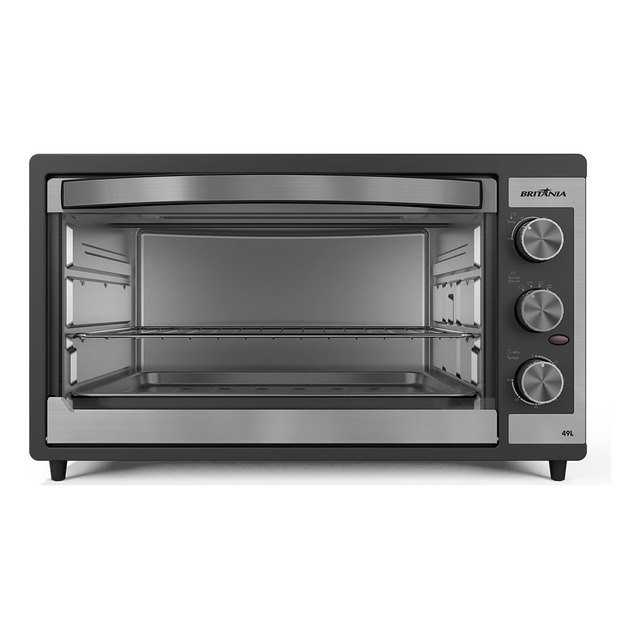 Forno Elétrico 49l Britânia Bfe49 Dupla Resistência Cor Preto