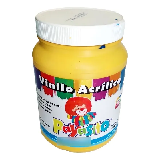 Vinilo Acrilico Payasito 1000 G 1 Kilos Pintura Tempera Color Amarillo