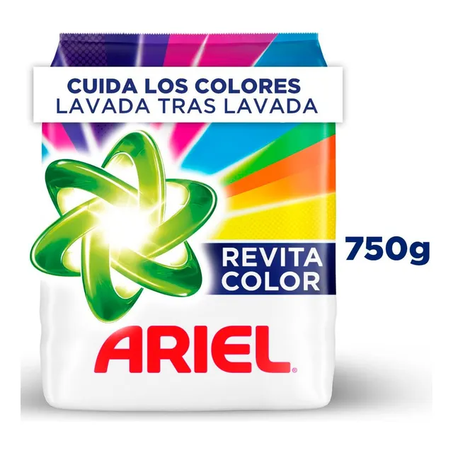 Detergente En Polvo Ariel Revitacolor 750g