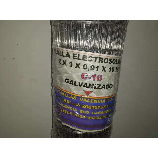 Malla Electrosoldada 2 X 1 X 0,91 X 10 Mts Cal 16