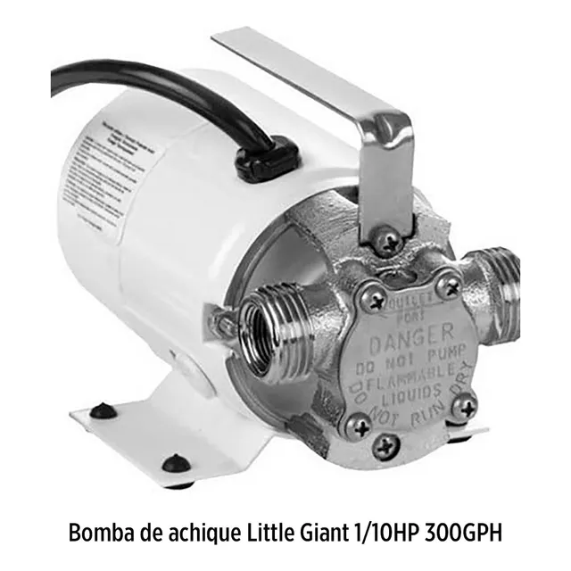 Bomba De Achique 1/10hp 12vdc Little Giant En Bronce